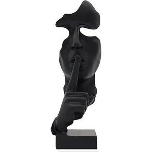 Thinker Statue,Silence is Gold Abstract Art Figurine,Modern Home ResinSculptures